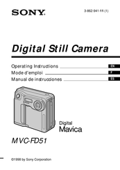 Sony Digital Mavica MVC-FD51 Manual De Instrucciones