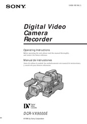 Sony DCR-VX9000E Manual De Instrucciones