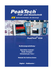 PeakTech 3335 Manual De Instrucciones