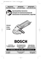 Bosch 1375-01 Instrucciones De Funcionamiento Y Seguridad