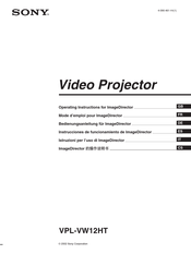 Sony VPL-VW12HT Instrucciones De Funcionamiento