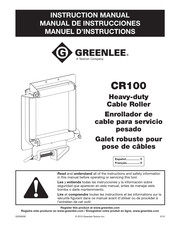 Greenlee CR100 Manual De Instrucciones