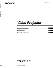 Sony VPL-VW12HT Manual De Instrucciones