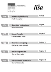 HumanTechnik lisa Instrucciones De Servicio