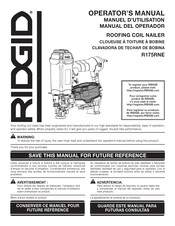 RIDGID R175RNE Manual Del Operador