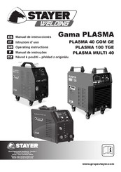 STAYER WELDING PLASMA MULTI 40 Manual De Instrucciones