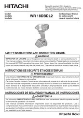 Hitachi WR 18DBDL2 Manual De Instrucciones