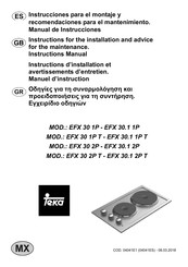Teka EFX 30 2P T Manual De Instrucciones
