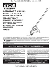 Ryobi RY15522 Manual Del Operador