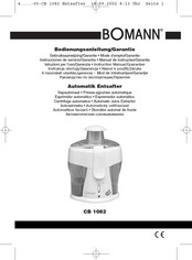 BOMANN CB 1082 Instrucciones De Servicio/Garantía