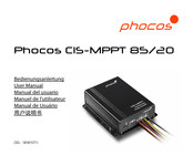 Phocos CIS-MPPT 85/20 Manual Del Usuario