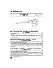 Metabo HPT DH 38YE2 Manual De Instrucciones