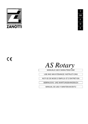 Zanotti AS Rotary Manual De Uso Y Mantenimiento