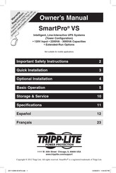 Tripp-Lite SMART3000VS Manual Del Propietário