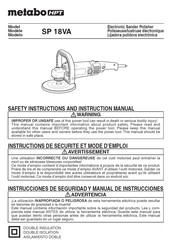 Metabo HPT SP 18VA Instrucciones De Seguridad Y Manual De Instrucciones