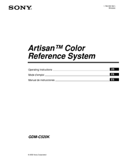 Sony Artisan GDM-C520K Manual De Instrucciones