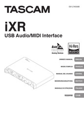 Tascam iXR Manual Del Usuario