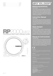 Reloop PR2000mk2 Manual De Instrucciones