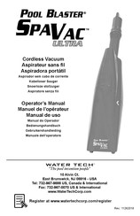 Water Tech Pool Blaster SpaVac ULTRA Manual De Uso