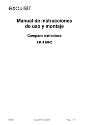 Exquisit FKH 60-2 Manual De Instrucciones De Uso Y Montaje