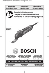 Bosch MX25E Instrucciones De Funcionamiento Y Seguridad