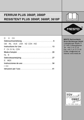 MESTO FERRUM PLUS 3560P Instrucciones De Uso