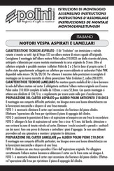 Polini EVOLUTION LAMELLARE-140.0212 Instrucciones De Montaje