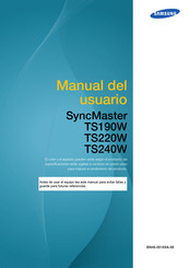 Samsung SyncMaster TS240W Manual Del Usuario