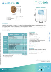 Microson M-34 Digital CIC Manual De Usuario