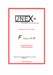 Unex Focus 14 IP Manual Del Usuario