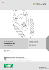 MSA Latchways Leading Edge SRL Instrucciones De Usuario