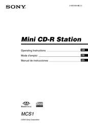 Sony MCS1 Manual De Instrucciones