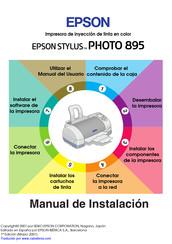 Epson STYLUS PHOTO 895 Manual Del Usuario