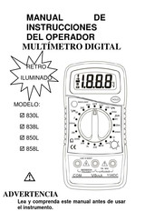 Pronext 830L Manual De Instrucciones