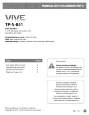 Vive Comfort TP-N-851 Manual De Funcionamiento