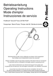 ProMinent DULCO Trans 25/700 PVDF Instrucciones De Servicio