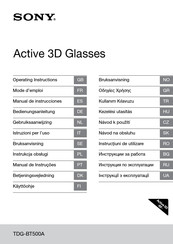 Sony TDG-BT500A Manual De Instrucciones