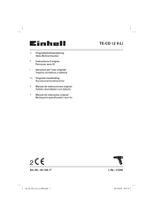 EINHELL TE-CD 12 X-Li Manual De Instrucciones