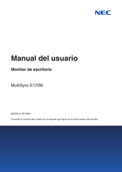 NEC MultiSync E172M Manual Del Usuario