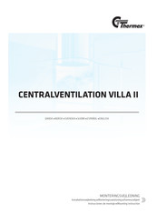 THERMEx CENTRALVENTILATION VILLA II Instrucciones De Montaje