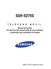 Samsung SGH-S275G TracFone Manual Del Usuario