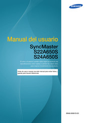 Samsung SyncMaster S24A650S Manual Del Usuario