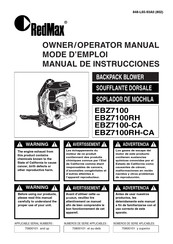 RedMax EBZ7100RH-CA Manual De Instrucciones