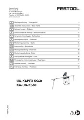 Festool UG-KAPEX KS60 Instrucciones De Montaje
