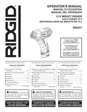 RIDGID R82237 Manual Del Operador