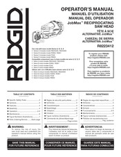 RIDGID JobMax R8223412 Manual Del Operador