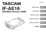 Tascam IF-AE16 Manual Del Usuario