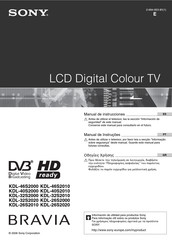 Sony Bravia KDL-40S2000 Manual De Instrucciones
