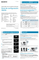 Sony BRAVIA Serie Guía De Configuración Rápida