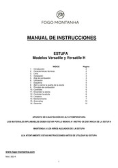 Fogo Montanha Versatile Manual De Instrucciones